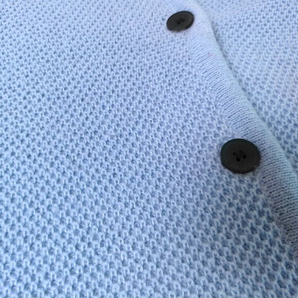 Woman's Cardigan Sweater XXL blue button-down top with long sleeve classic - Picture 6 of 6